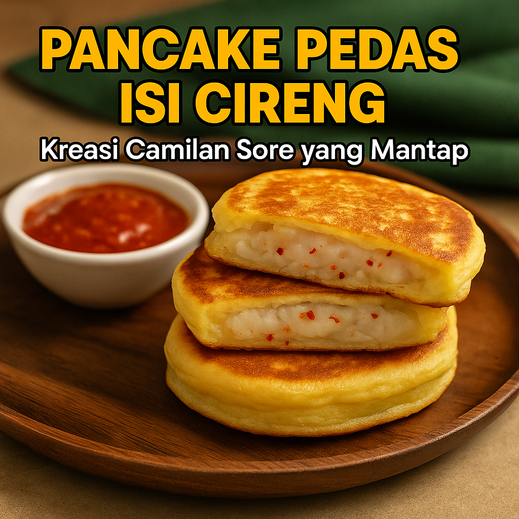 Pancake Pedas Isi Cireng: Kreasi Camilan Sore yang Mantap